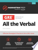 Gre All The Verbal 6th Manhattan Prep