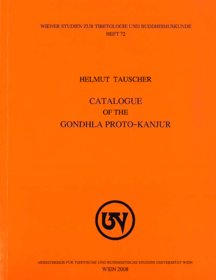 Catalogue Of The Gondhla Protokanjur Helmut Tauscher