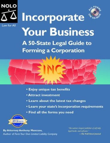 Incorporate Your Business A 50state Legal Guide To Forming A Corporation 2nd Anthony Mancuso