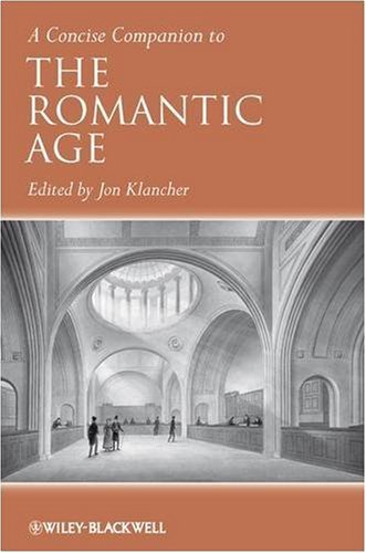 A Concise Companion To The Romantic Age Jon Klancher