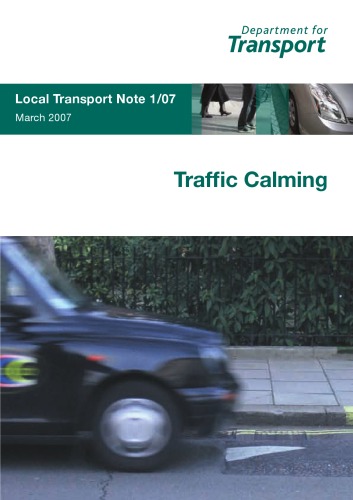 Traffic Calming Local Transport Note 107 Department For Transport Et Al