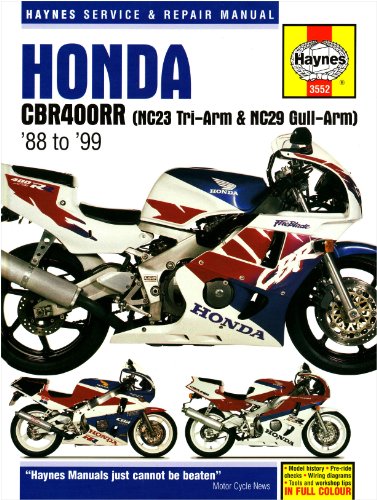 H3552 Haynes Honda Cbr400rr Fours 19881999 Motorcycle Repair Manual Matthew Coombs