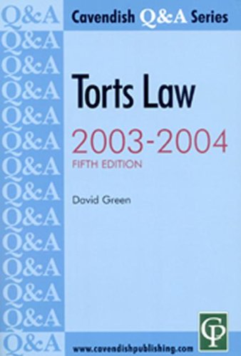 Torts Qa 20032004 5e 5th David Green