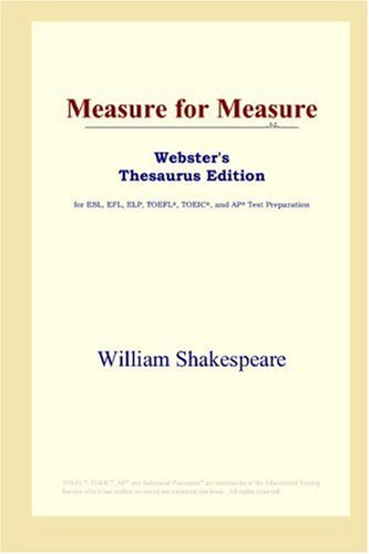 Measure For Measure Websters Thesaurus Edition William Shakespeare