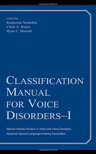 Classification Manual For Voice Disordersi 1st Edition Katherine Verdolini