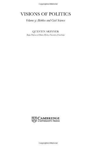 Visions Of Politics Quentin Skinner