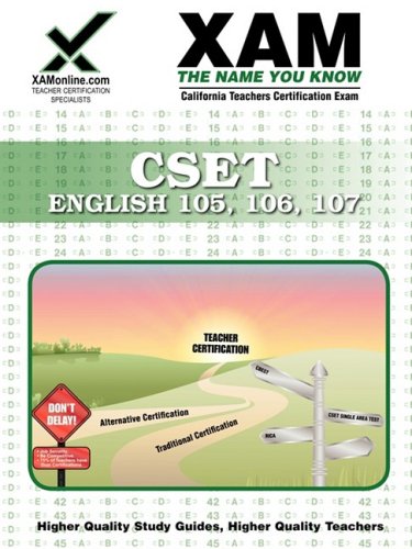 Cset English 105 106 107 Teacher Certification Test Prep Study Guide Sharon Wynne