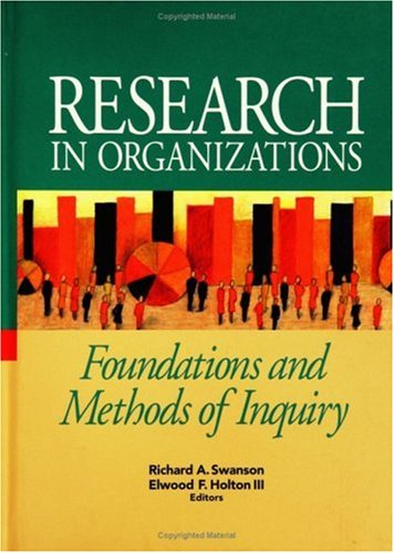 Research In Organizations Foundations And Methods Of Inquiry Richard A Swanson