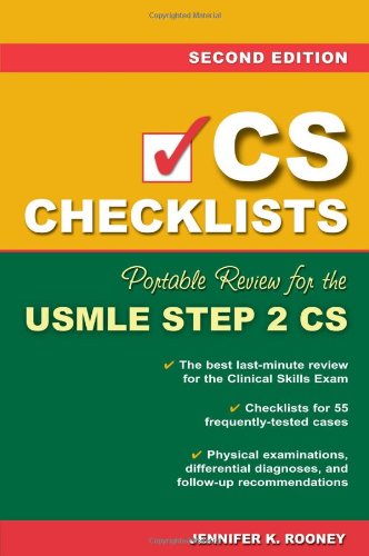 Cs Checklists Portable Review For The Usmle Step 2 Cs 2nd Edition Jennifer Rooney