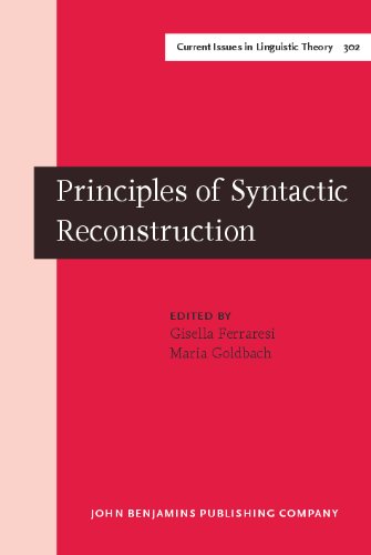 Principles Of Syntactic Reconstruction 1st Gisella Ferraresi
