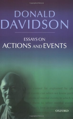 Essays On Actions And Events 2nd Edition Donald Davidson
