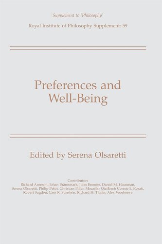 Preferences And Wellbeing 1st Edition Serena Olsaretti