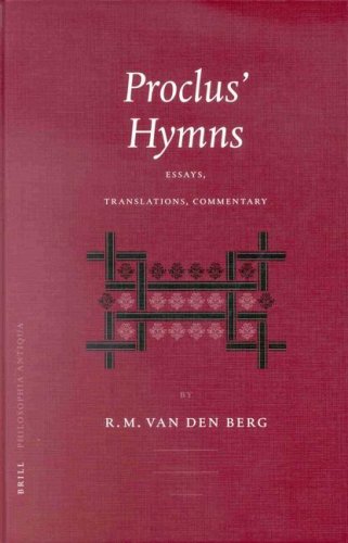 Proclus Hymns Essays Translations Commentary R M Van Den Berg