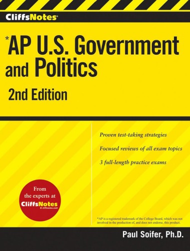 Cliffsnotes Ap Us Government And Politics 2nd Edition Paul Soifer