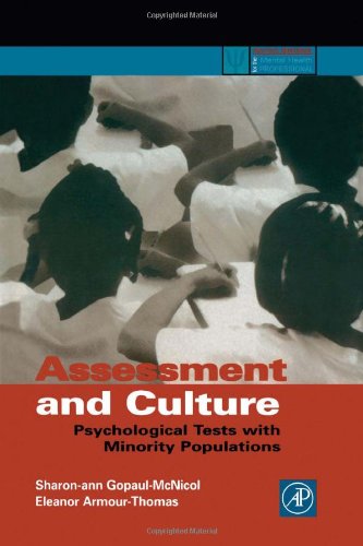 Assessment And Culture Psychological Tests With Minority Populations 1st Sharonann Gopaul Mcnicol