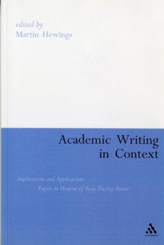 Academic Writing In Context Implications And Applications Martin Hewings