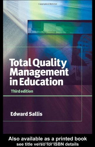 Total Quality Management In Education 3rd Edition Edward Sallis