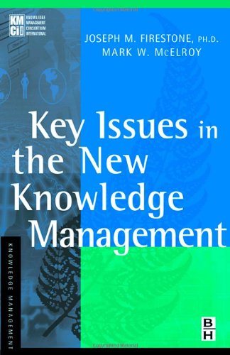 Key Issues In The New Knowledge Management 1st Edition Joseph M Firestone Phd