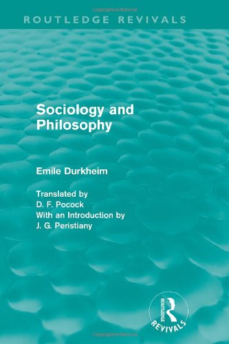 Sociology And Philosophy 1st Edition Emile Durkheim
