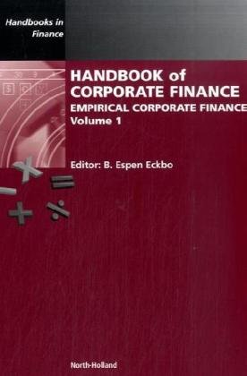 Handbook Of Empirical Corporate Finance B Espen Eckbo