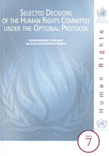 Selected Decisions Of The Human Rights Committee Under The Optional Protocol United Nations