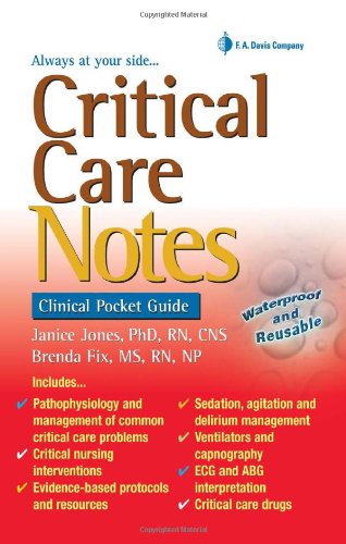 Critical Care Notes Clinical Pocket Guide 1st Edition Jones