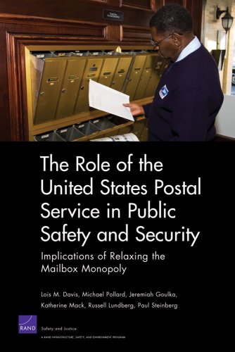 The Role Of The United States Postal Service In Public Safety And Security Implications Of Relaxing The Mailbox Monopoly Lois M Davis