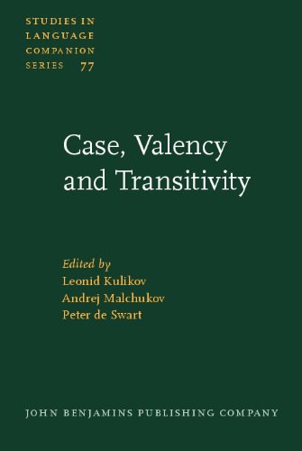 Case Valency And Transitivity Leonid Kulikov Andrej Malchukov