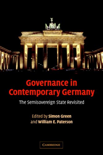 Governance In Contemporary Germany The Semisovereign State Revisited Simon Green