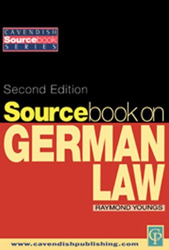 Sourcebook On German Law 2nd Edition Raymond Youngs