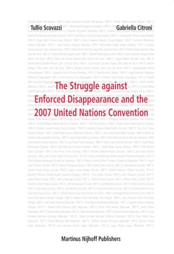 The Struggle Against Enforced Disappearance And The 2007 United Nations Convention Scovazzi
