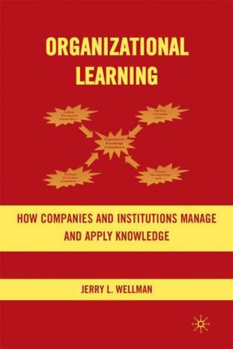 Organizational Learning How Companies And Institutions Manage And Apply Knowledge Jerry L Wellman