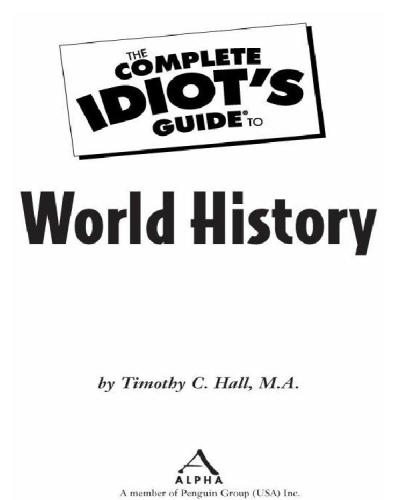 The Complete Idiots Guide To World History Timothy C Hall