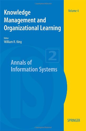 Knowledge Management And Organizational Learning 1st Edition William R King Auth