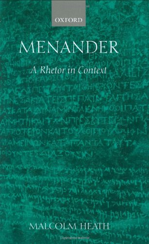 Menander A Rhetor In Context Malcolm Heath