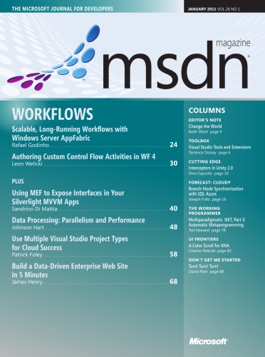 Msdn Magazine The Microsoft Journal For Developers January 2011 Keith Ward