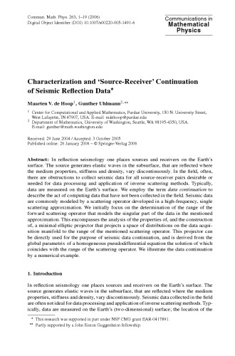 Communications In Mathematical Physics Volume 263 M Aizenman Chief Editor