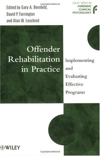 Offender Rehabilitation In Practice Implementing And Evaluating Effective Programs 1st Edition Gary A Bernfeld