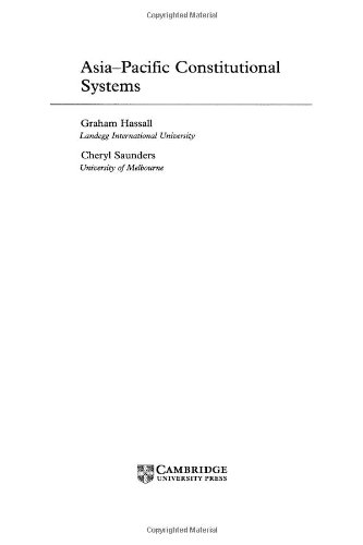 Asiapacific Constitutional Systems Graham Hassall Cheryl Saunders