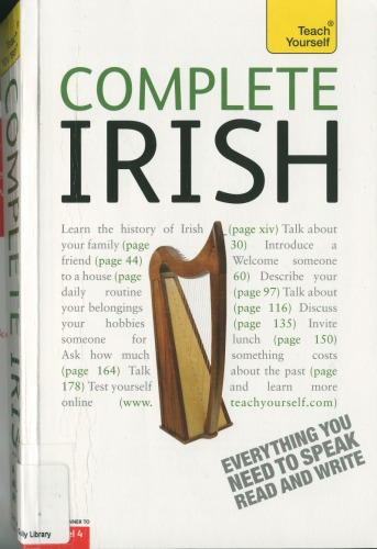 Teach Yourself Complete Irish Gaelic Everything You Need To Speak Read Write 4th Diarmuid S