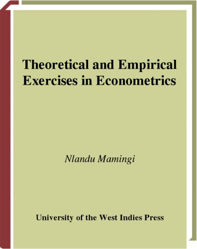 Theoretical And Empirical Exercises In Econometrics Nlandu Mamingi