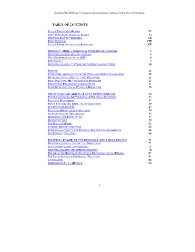 Suicide Of The Elephants Venezuelan Decentralization Between Partyarchy And Chavismo Rickard Lalander