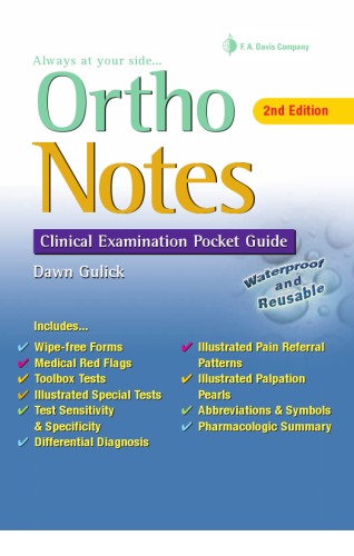 Ortho Notes Clinical Examination Pocket Guide 2nd Edition Dawn