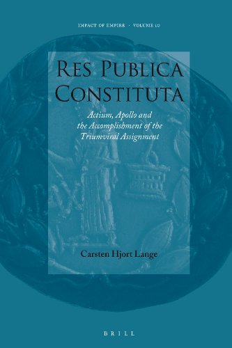 Res Publica Constituta Actium Apollo And The Accomplishment Of The Triumviral Assignment 1st Edition Carsten Hjort Lange