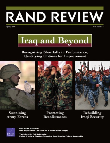 Rand Review Vol 30 No1 Spring 2006 Rand Institute