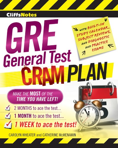 Cliffsnotes Gre General Test Cram Plan Carolyn Wheater Catherine Mcmenamin