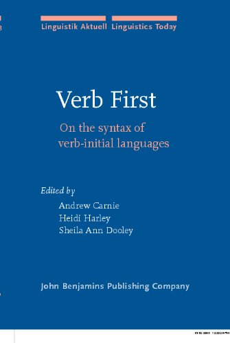Verb First On The Syntax Verb Initial Languages 1st Andrew Carnie