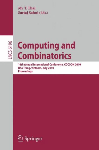 Computing And Combinatorics 16th Annual International Conference Cocoon 2010 Nha Trang Vietnam July 1921 2010 Proceedings 1st Edition Manuel Blum Auth