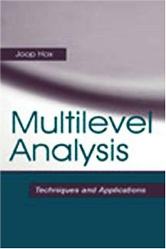 Multilevel Analysis Techniques And Applications Quantitative Methodology Series 1st Edition J J Hox