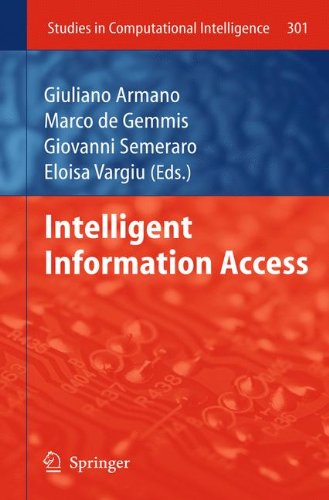 Intelligent Information Access 1st Edition Giuliano Armano Marco De Gemmis